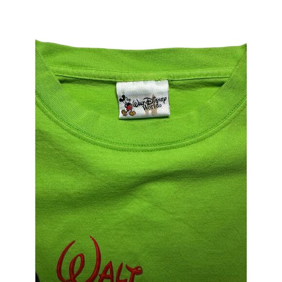 Y2k Green Walt Disney lime green cartoon stained - Picture 2 of 3